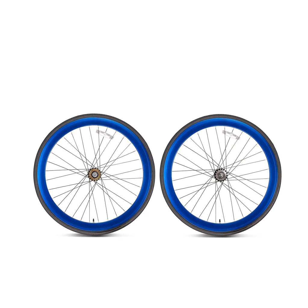 Fred's Bicycles Flip Flop Single Speed Wheel Set Anodised Blue