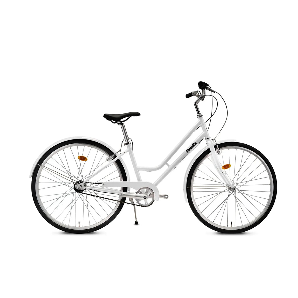 The Duchess Step-Through Ladies Geared Retro Bike - Snow White